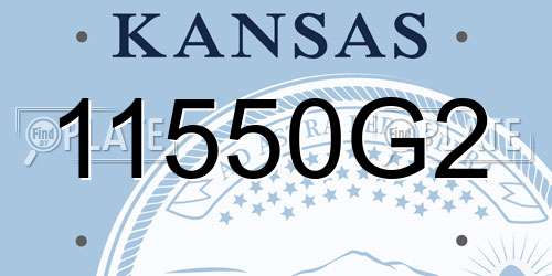 11550G2 Kansas License Plate