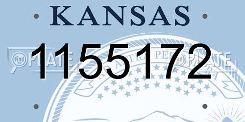 1155172 Kansas License Plate