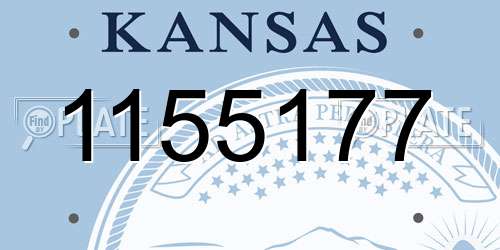 1155177 Kansas License Plate