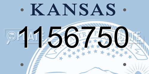 1156750 Kansas License Plate