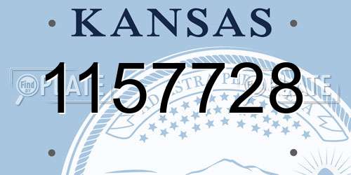 1157728 Kansas License Plate