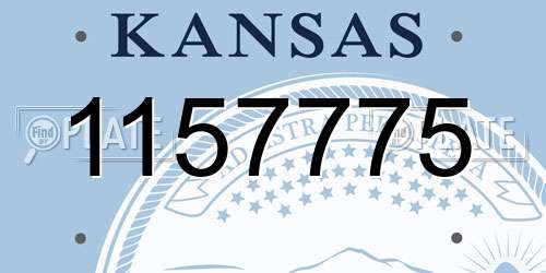 1157775 Kansas License Plate