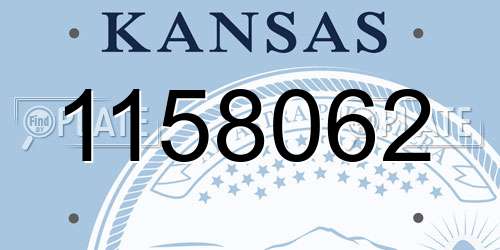 1158062 Kansas License Plate