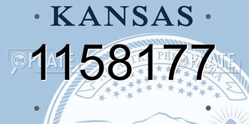 1158177 Kansas License Plate