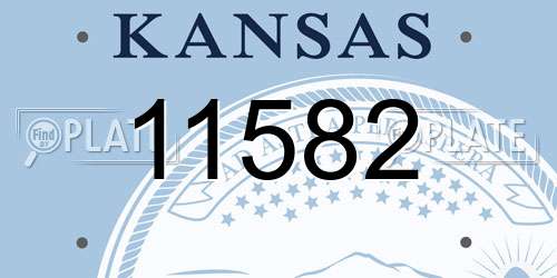11582 Kansas License Plate