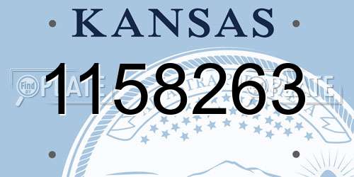 1158263 Kansas License Plate