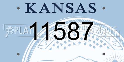 11587 Kansas License Plate