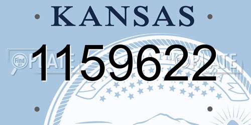 1159622 Kansas License Plate