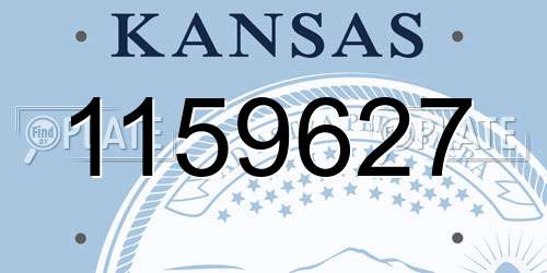 1159627 Kansas License Plate