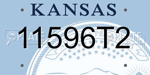 11596T2 Kansas License Plate