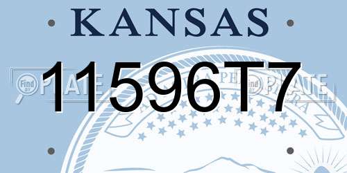 11596T7 Kansas License Plate