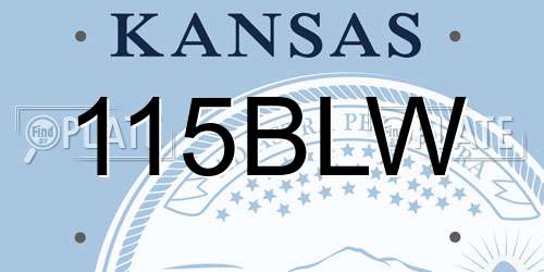 115BLW Kansas License Plate