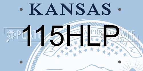 115HLP Kansas License Plate