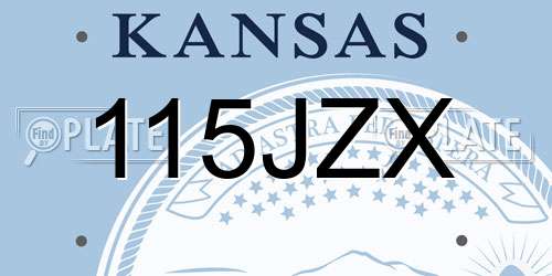 115JZX Kansas License Plate