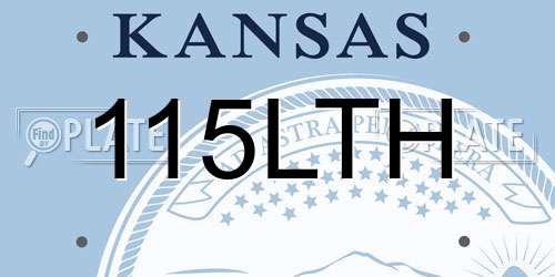 115LTH Kansas License Plate