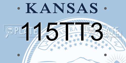 115TT3 Kansas License Plate