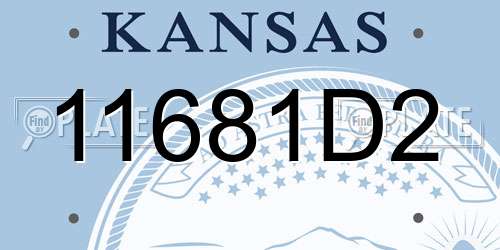 11681D2 Kansas License Plate