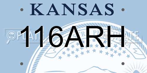 116ARH Kansas License Plate