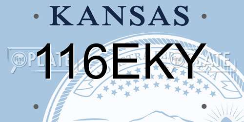 116EKY Kansas License Plate