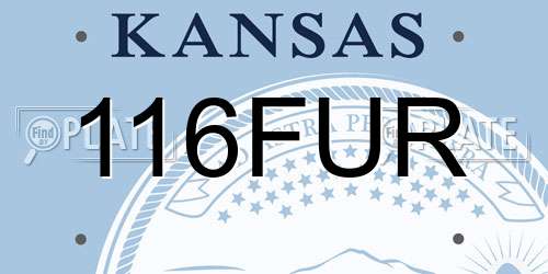 116FUR Kansas License Plate