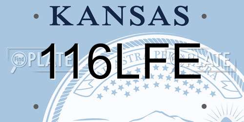 116LFE Kansas License Plate