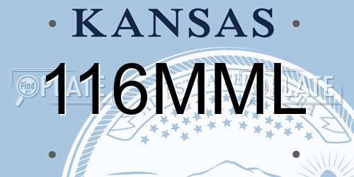 116MML Kansas License Plate