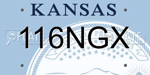 116NGX Kansas License Plate