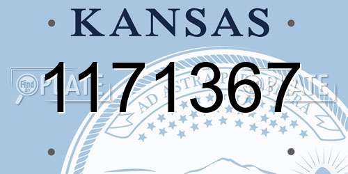1171367 Kansas License Plate