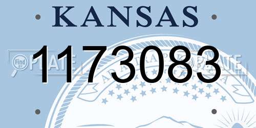 1173083 Kansas License Plate