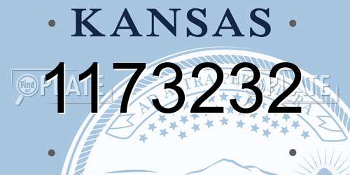 1173232 Kansas License Plate