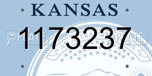 1173237 Kansas License Plate