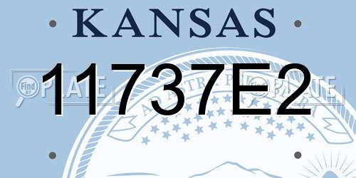 11737E2 Kansas License Plate