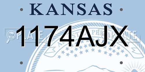1174AJX Kansas License Plate