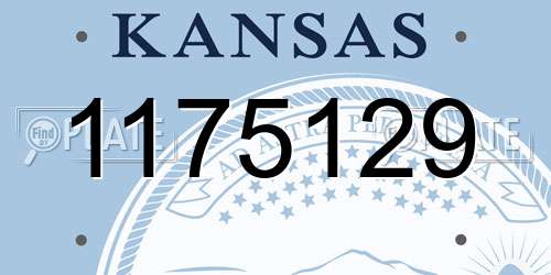 1175129 Kansas License Plate