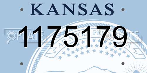 1175179 Kansas License Plate