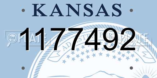 1177492 Kansas License Plate
