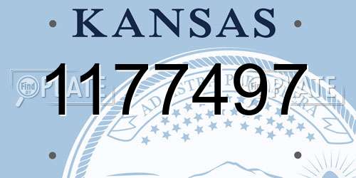 1177497 Kansas License Plate