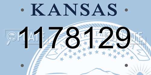 1178129 Kansas License Plate