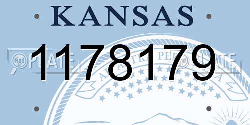 1178179 Kansas License Plate