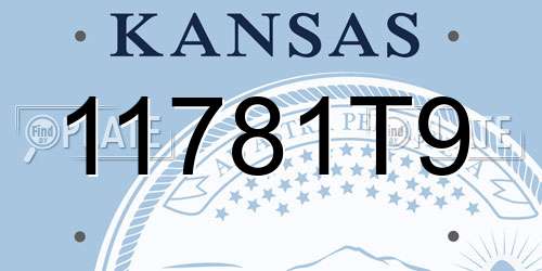 11781T9 Kansas License Plate