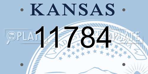 11784 Kansas License Plate