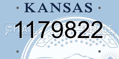 1179822 Kansas License Plate