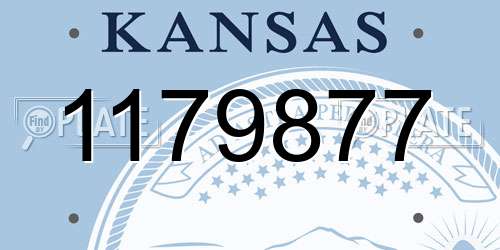 1179877 Kansas License Plate