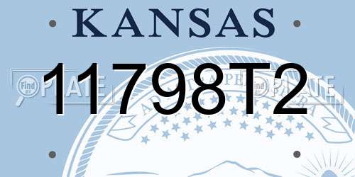 11798T2 Kansas License Plate
