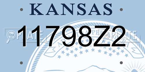 11798Z2 Kansas License Plate
