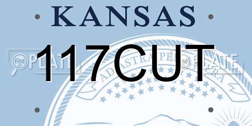 117CUT Kansas License Plate