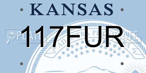 117FUR Kansas License Plate