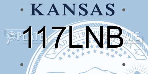 117LNB Kansas License Plate