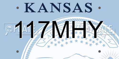 117MHY Kansas License Plate