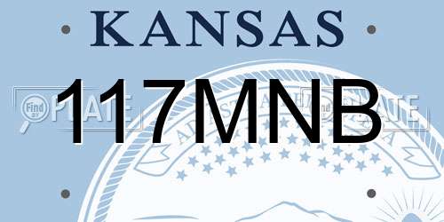 117MNB Kansas License Plate